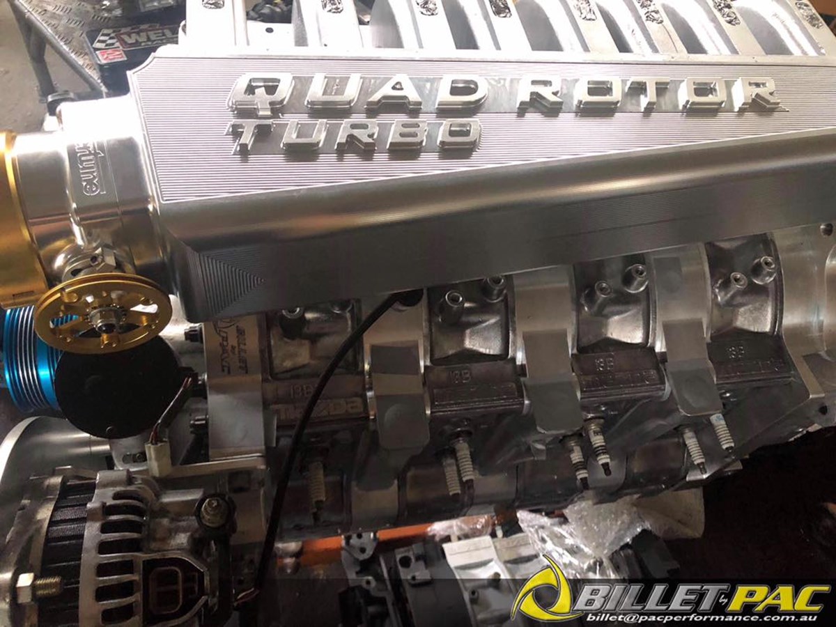 BILLETBYPAC TWIN TURBO QUAD ROTOR ENGINE READY TO BE INSTALLED. Pac