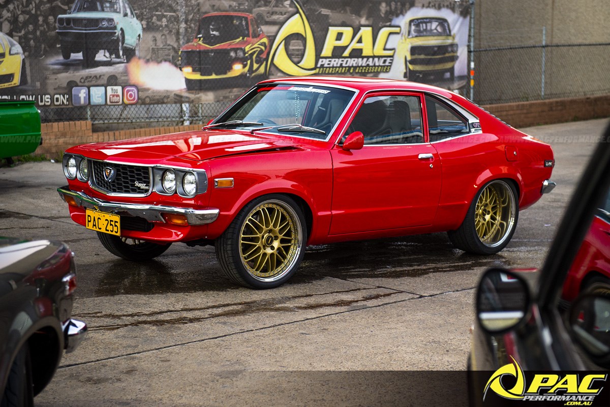 FOR SALE MAZDA RX3 COUPE 13BT PAC255. Pac Performance Racing