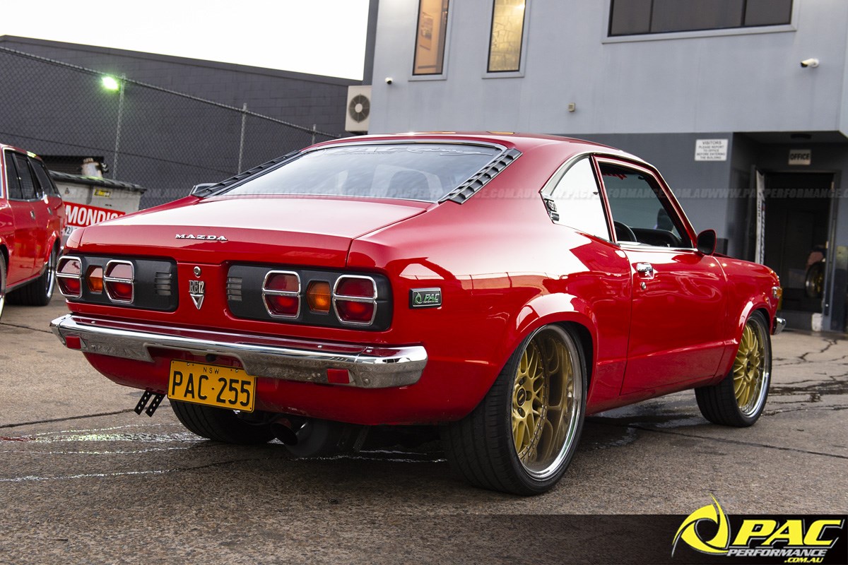 FOR SALE MAZDA RX3 COUPE 13BT PAC255. Pac Performance Racing